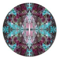 Marbling Symmetry Magnet 5  (round) by kaleidomarblingart