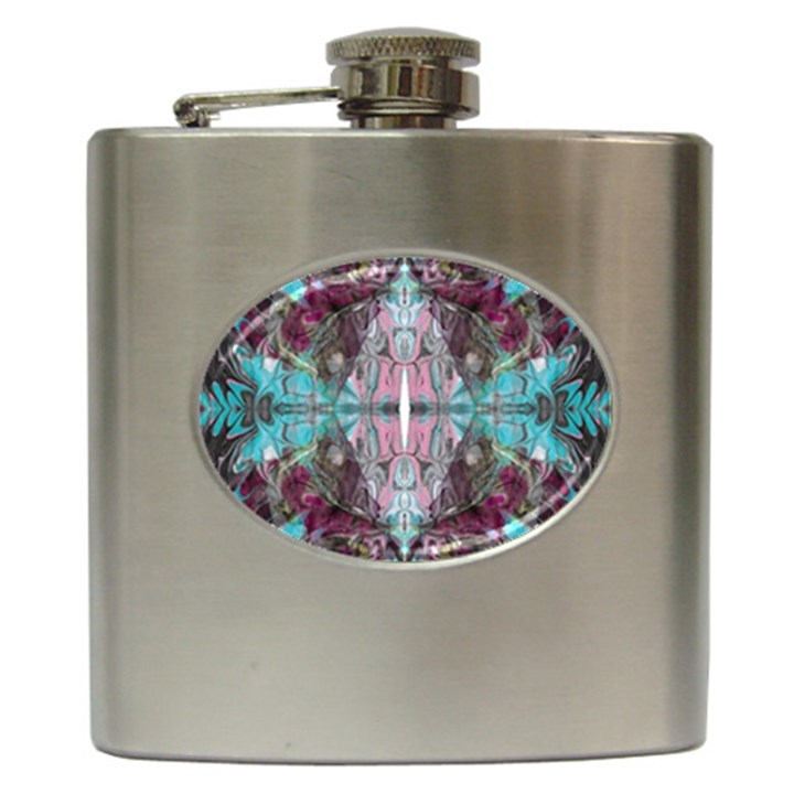 Marbling Symmetry Hip Flask (6 oz)