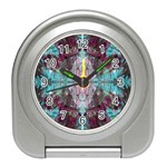 Marbling Symmetry Travel Alarm Clock Front