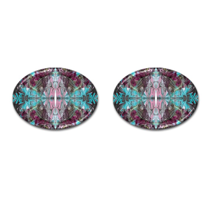 Marbling Symmetry Cufflinks (Oval)