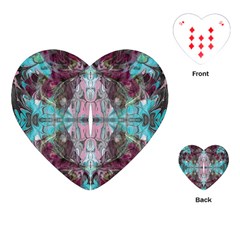 Marbling Symmetry Playing Cards Single Design (heart) by kaleidomarblingart