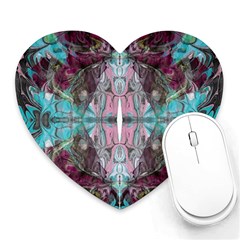 Marbling Symmetry Heart Mousepads by kaleidomarblingart