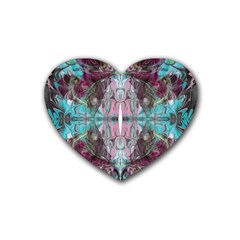 Marbling Symmetry Heart Coaster (4 Pack)  by kaleidomarblingart