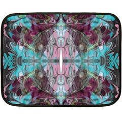 Marbling Symmetry Fleece Blanket (mini) by kaleidomarblingart