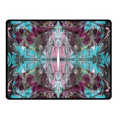 Marbling Symmetry Double Sided Fleece Blanket (small)  by kaleidomarblingart