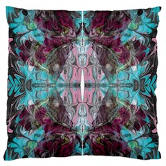 Marbling Symmetry Large Flano Cushion Case (one Side) by kaleidomarblingart