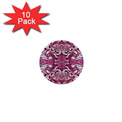 Rosa Antico Repeats 1  Mini Buttons (10 Pack)  by kaleidomarblingart