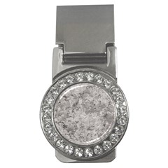 Silver Abstract Grunge Texture Print Money Clips (cz)  by dflcprintsclothing