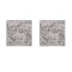 Silver Abstract Grunge Texture Print Cufflinks (square) by dflcprintsclothing