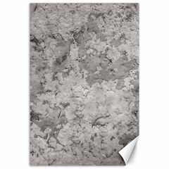 Silver Abstract Grunge Texture Print Canvas 24  X 36  by dflcprintsclothing