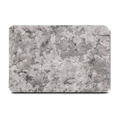 Silver Abstract Grunge Texture Print Small Doormat  by dflcprintsclothing