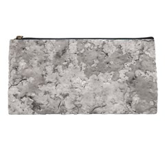 Silver Abstract Grunge Texture Print Pencil Case by dflcprintsclothing