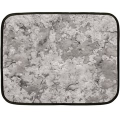 Silver Abstract Grunge Texture Print Double Sided Fleece Blanket (mini) 