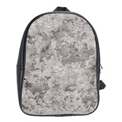 Silver Abstract Grunge Texture Print School Bag (large)