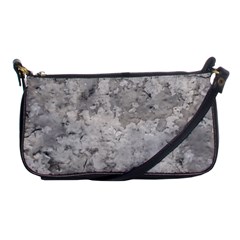 Silver Abstract Grunge Texture Print Shoulder Clutch Bag by dflcprintsclothing