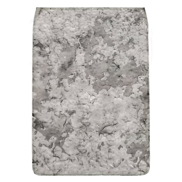 Silver Abstract Grunge Texture Print Removable Flap Cover (L)