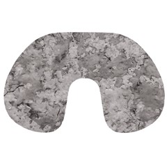 Silver Abstract Grunge Texture Print Travel Neck Pillow by dflcprintsclothing