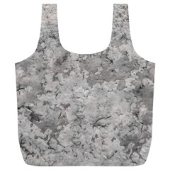 Silver Abstract Grunge Texture Print Full Print Recycle Bag (xl)