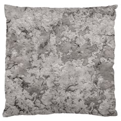 Silver Abstract Grunge Texture Print Large Flano Cushion Case (one Side) by dflcprintsclothing