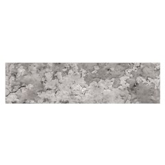 Silver Abstract Grunge Texture Print Satin Scarf (oblong)