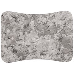 Silver Abstract Grunge Texture Print Velour Seat Head Rest Cushion