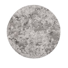 Silver Abstract Grunge Texture Print Mini Round Pill Box by dflcprintsclothing