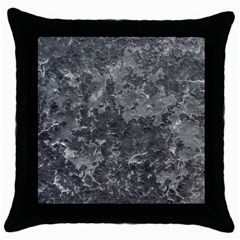 Dark Grey Abstract Grunge Texture Print Throw Pillow Case (black) by dflcprintsclothing