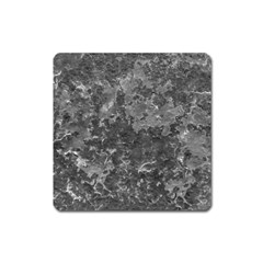 Dark Grey Abstract Grunge Texture Print Square Magnet by dflcprintsclothing