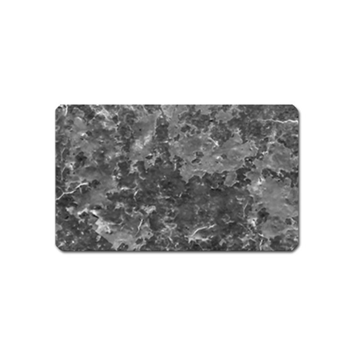 Dark Grey Abstract Grunge Texture Print Magnet (Name Card)