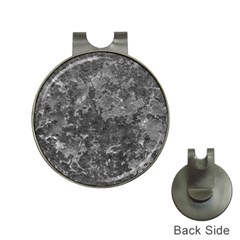 Dark Grey Abstract Grunge Texture Print Hat Clips With Golf Markers by dflcprintsclothing