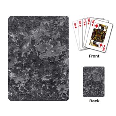 Dark Grey Abstract Grunge Texture Print Playing Cards Single Design (rectangle)