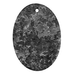 Dark Grey Abstract Grunge Texture Print Oval Ornament (two Sides) by dflcprintsclothing