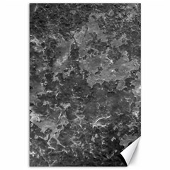 Dark Grey Abstract Grunge Texture Print Canvas 12  X 18  by dflcprintsclothing