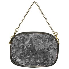 Dark Grey Abstract Grunge Texture Print Chain Purse (one Side) by dflcprintsclothing