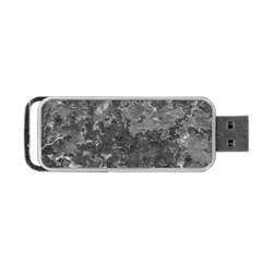 Dark Grey Abstract Grunge Texture Print Portable Usb Flash (one Side) by dflcprintsclothing