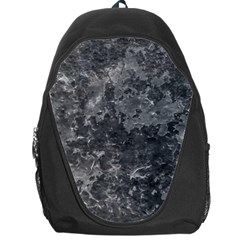 Dark Grey Abstract Grunge Texture Print Backpack Bag by dflcprintsclothing