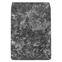 Dark Grey Abstract Grunge Texture Print Removable Flap Cover (l) by dflcprintsclothing