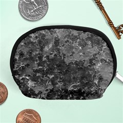 Dark Grey Abstract Grunge Texture Print Accessory Pouch (medium) by dflcprintsclothing