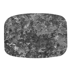 Dark Grey Abstract Grunge Texture Print Mini Square Pill Box by dflcprintsclothing