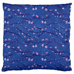 Branches With Peach Flowers Large Cushion Case (one Side) by SychEva