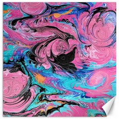 Marbling Abstract Canvas 16  X 16  by kaleidomarblingart