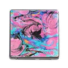 Marbling Abstract Memory Card Reader (square 5 Slot) by kaleidomarblingart