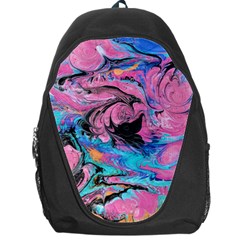 Marbling Abstract Backpack Bag by kaleidomarblingart