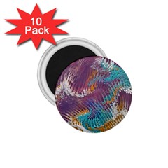 Painted Feathers 1 75  Magnets (10 Pack)  by kaleidomarblingart