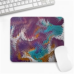 Painted Feathers Large Mousepads by kaleidomarblingart