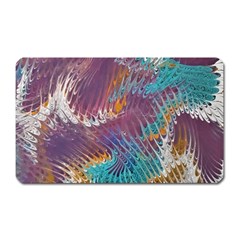 Painted Feathers Magnet (rectangular) by kaleidomarblingart