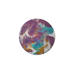 Painted Feathers Golf Ball Marker by kaleidomarblingart