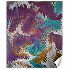 Painted Feathers Canvas 8  X 10  by kaleidomarblingart