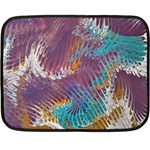 Painted feathers Double Sided Fleece Blanket (Mini)  35 x27  Blanket Front