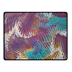 Painted Feathers Fleece Blanket (small) by kaleidomarblingart